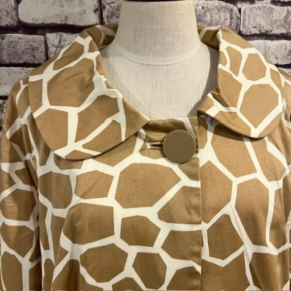 Sandro NWT Beige & White 3/4 Sleeve Jacket Size 2X - Picture 2 of 10